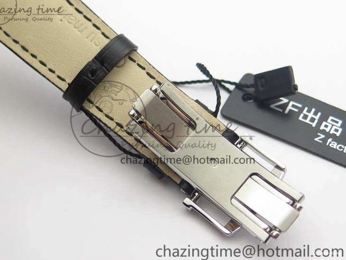 0326 Villeret 6651 SS ZF 1:1 Best Edition White Dial On Black Leather Strap A Practical 8098